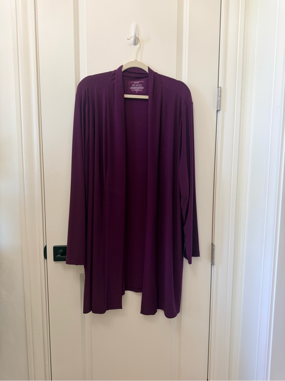 Investments Woman Soft Separates Cardigan - Deep Plum Purple